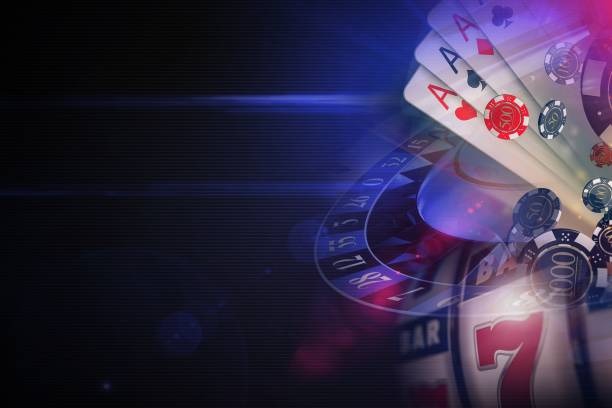 Chip management during play Close-up of poker chips and cards on a live dealer table